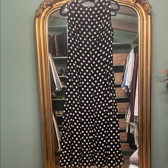 Zara Dresses & Skirts - Zara Black with White Polka Dot Maxi Dress